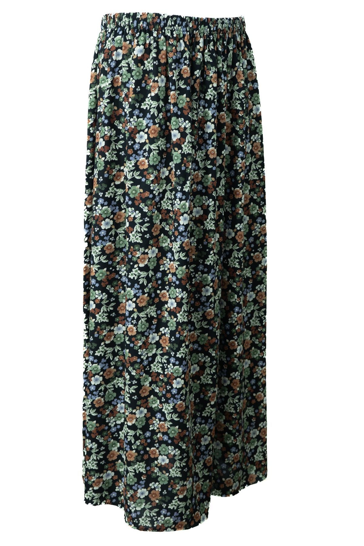 Kadın Anne Etek Dokuma Viskon Kumaş Papatyam Çiçeği Desenli Rahat Kesim Tam Kalıp